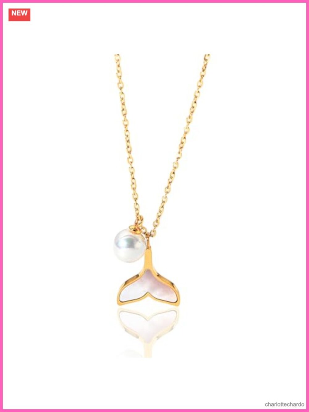 Stainless Steel Gold-Tone Celestial Pendant Necklace Unisex Link Chain